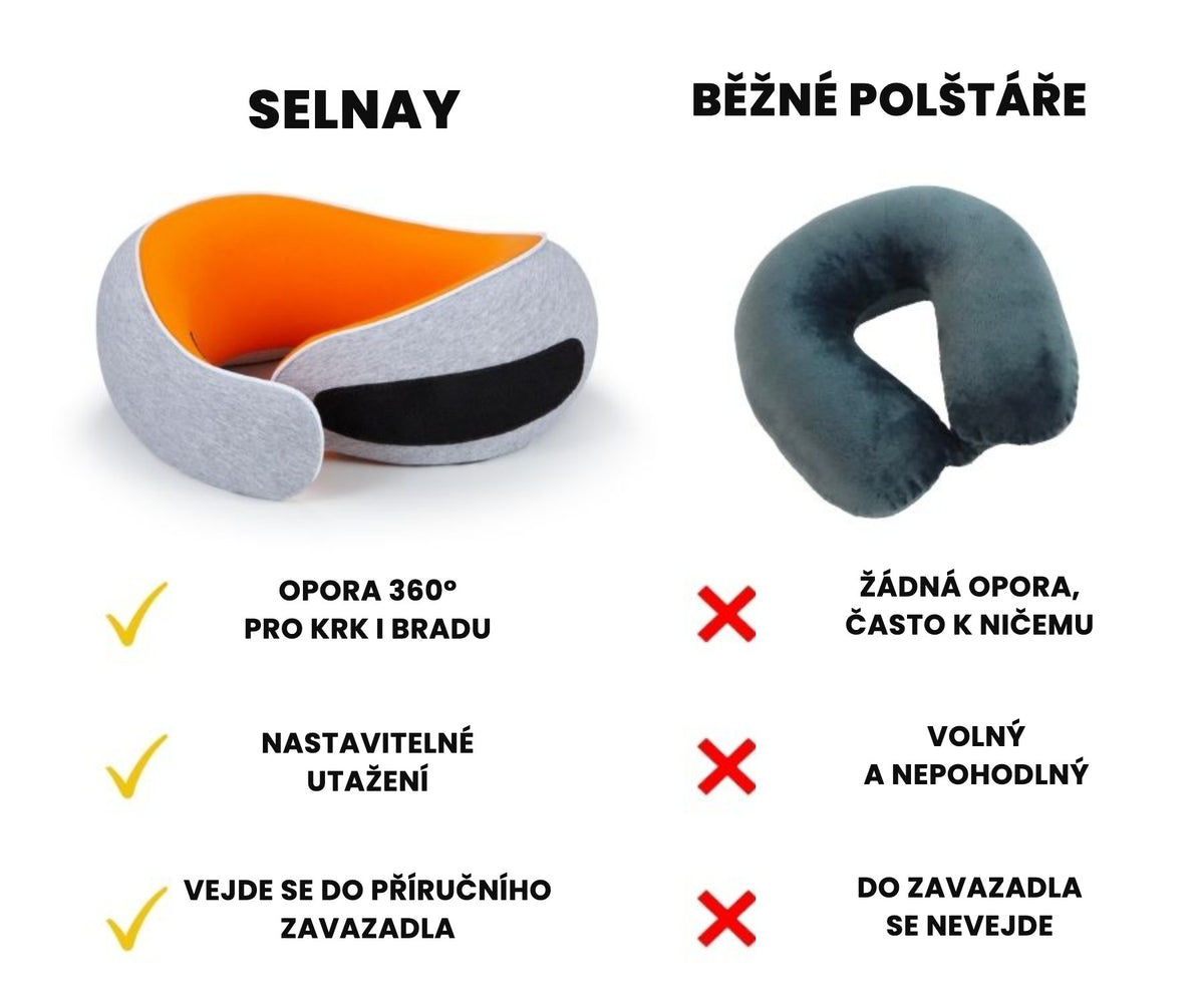 Selnay vs běžné polštáře
